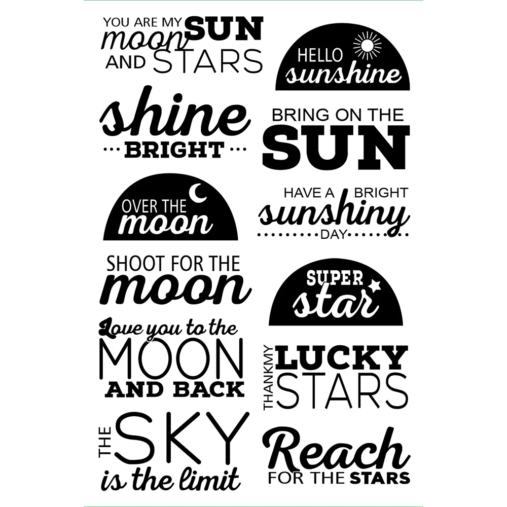 Прозрачный силиконовый штамп My sun moon печать для скрапбукинга сделай сам