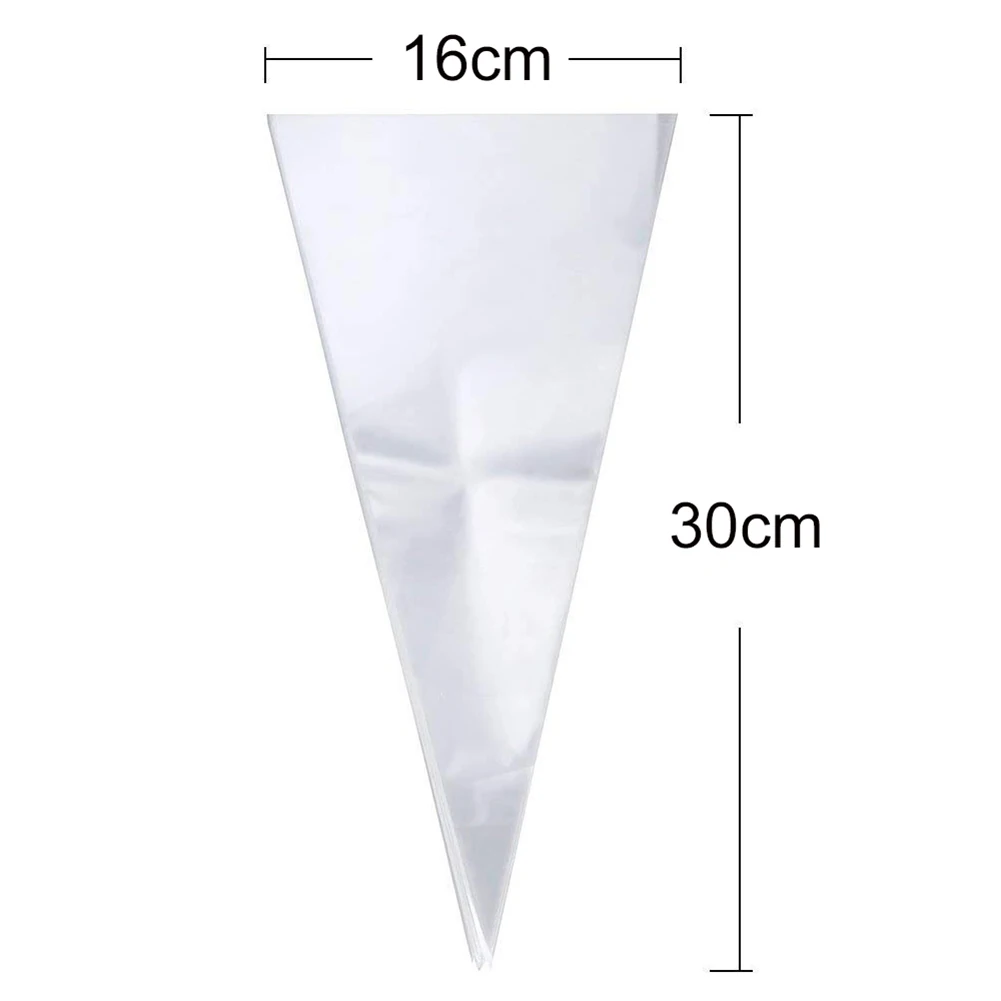 100 шт прозрачный конус еды конфет мешок мешочек для сумка печенья DIY Свадьба День