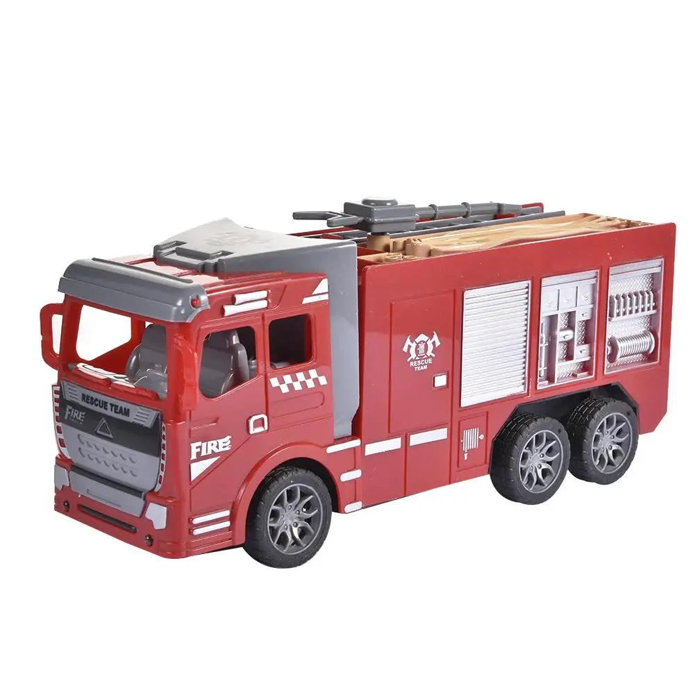 Пожарная машина RC с водяными пушками 4-канальный Радиоуправляемый пожарный