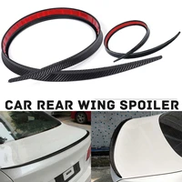 1 2m universal high gloss rear roof trunk spoiler wing lip trim sticker carbon fiber tail spoiler roof spoilers car styling