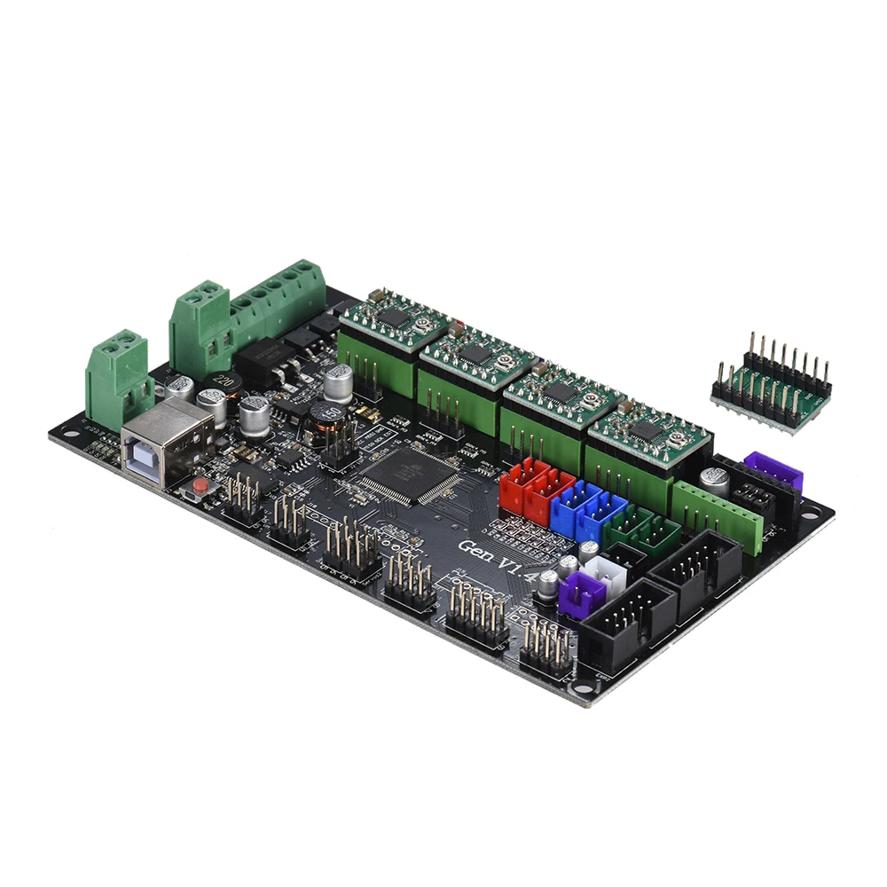 Gen V1.4 плата контроллера интегрированная Ramps 1 4 и мега 2560 материнская с 5 шт. зеленый