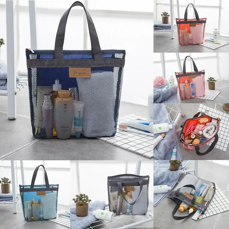 High Quality Large Travel Cosmetic Makeup Bag Mesh Toiletry Tote Wash Organizer Portable Bags | Багаж и сумки