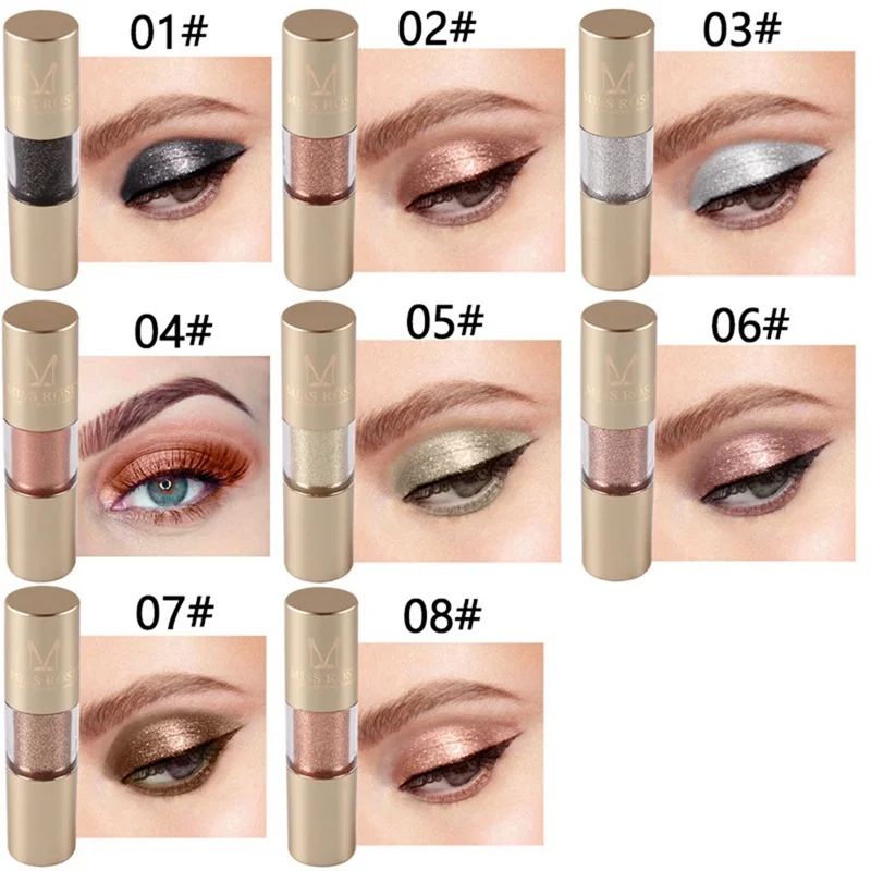 Женская мода maquillaje металлические блестящие глаза тени для век водоустойчивые, блестящие подводка для глаз maquillajes para mujer
