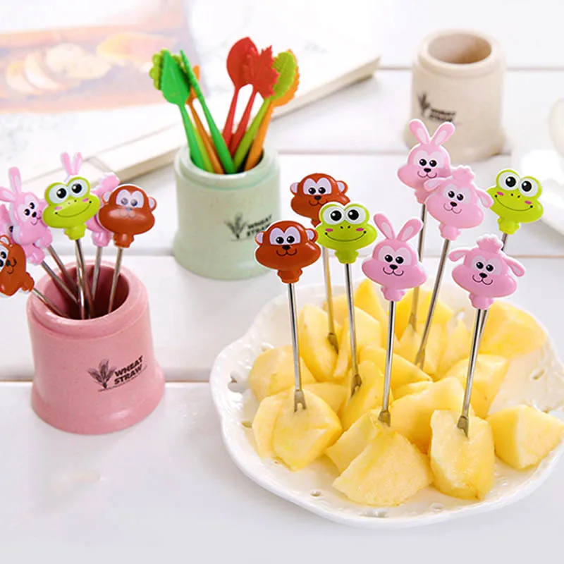 

Stainless Steel Fruit Forks Kitchen Tableware Accessories Cutlery Buffet Table Cake Dessert Food Picks Skewers For Canape Snacks