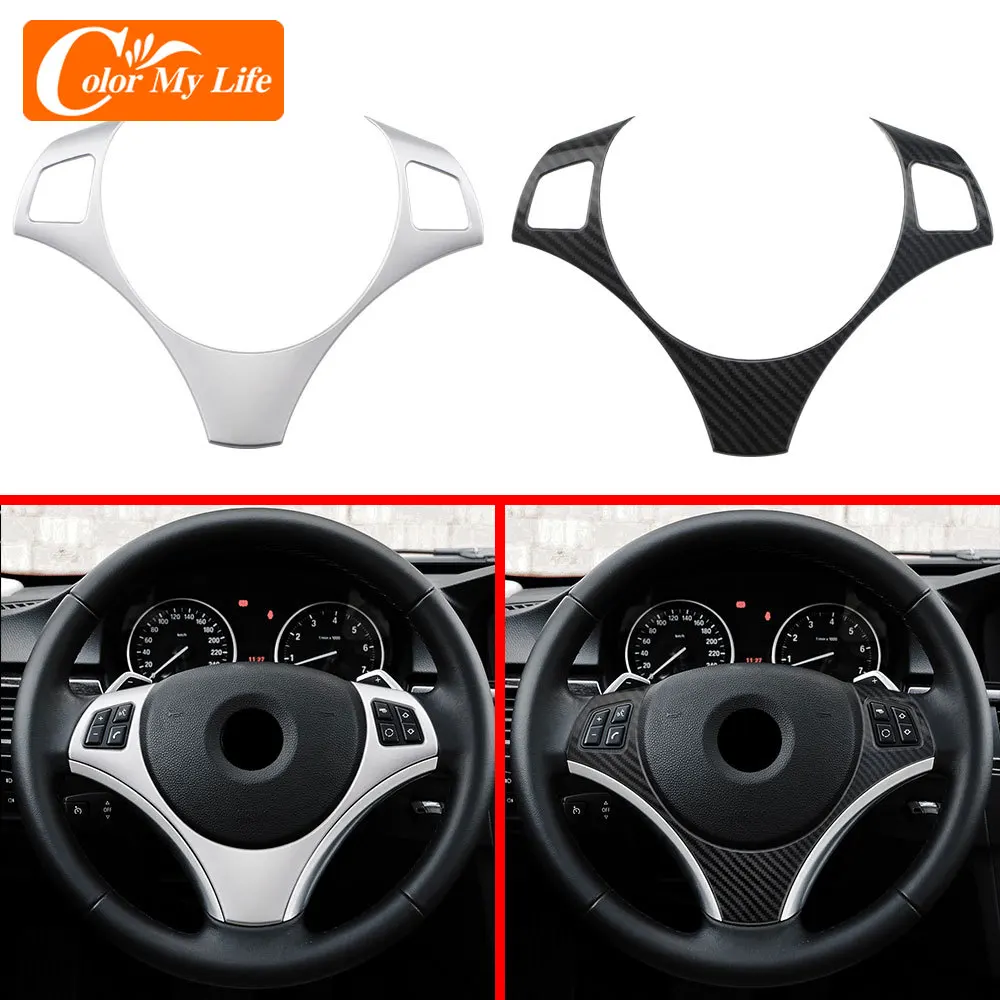 

Car Steering Wheel Button Decoration Frame Trim for BMW 3 Series E90 E92 E93 1 Series E82 E87 2005 - 2011 Auto Accessories