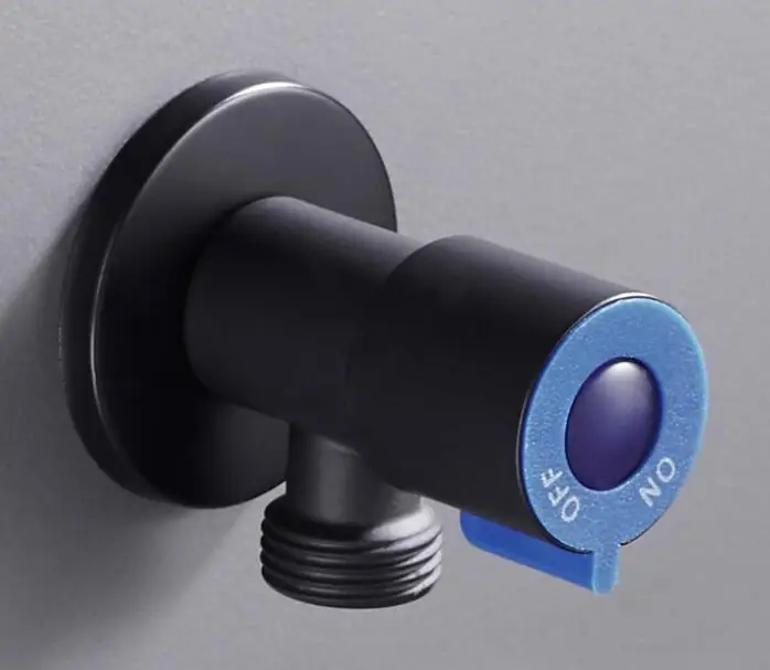 Dofaso G1/2 Трехходовой угловой клапан черный кран для ванны треугольник Valveulti