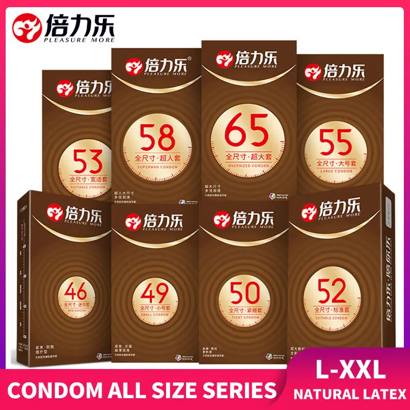 10PCS Men Dick Large Size Condom 46mm 49mm 50mm 52mm 55mm 58mm 65mm Small Size Condom Big Cock Sleeve All Size Adult Sex Product