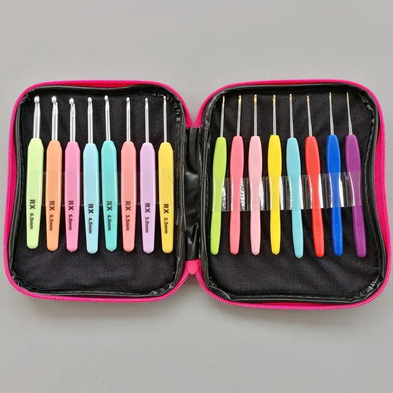 

16PCS Crochet Hooks Knitting Punch Needles Sets Crochet Sewing Embroidery Needle Set Sweater Hand-Knit DIY Sewing Accessories