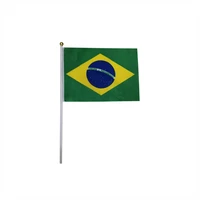 1421 cm small brazil hand waving flag5 58 2 inches festival party decoration banner 100pcslot
