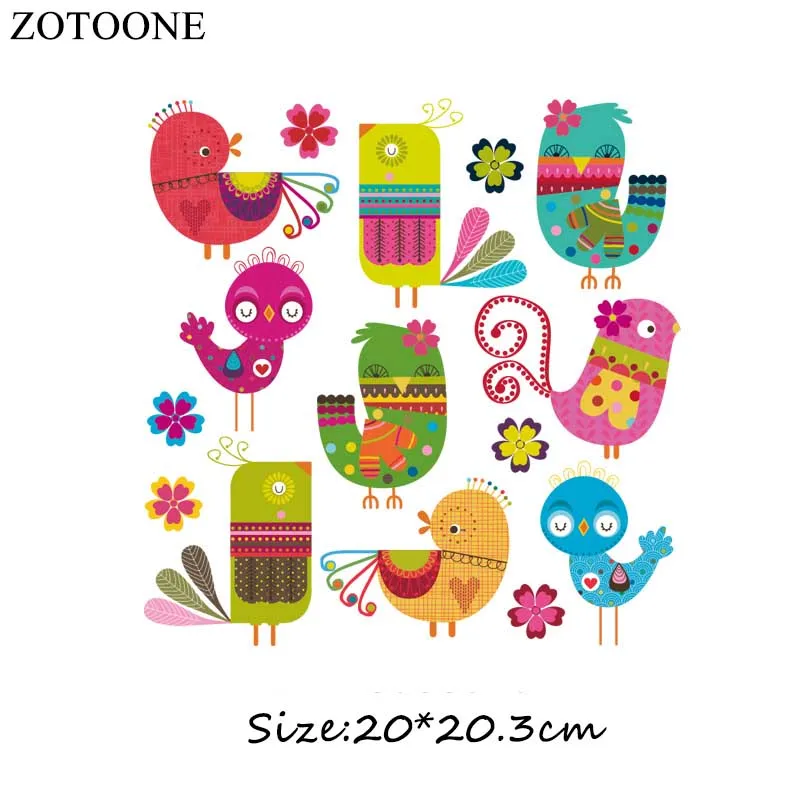 TH0019 ZOTOONE, Мультяшные нашивки в виде животных, Набор А-уровня, моющиеся, сделай сам, аксессуары для украшения одежды, наклейки с утюгом, подарок для детей - Цвет: TH0019