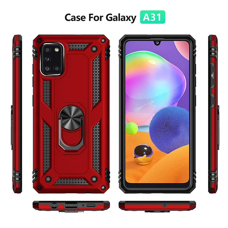 Phone Case For Samsung Galaxy A01 A11 A31 A41 A51 A21 A71 A70E A21S M11 Fashion Anti Fall Shockproof Magnetic ring Bracket Cover