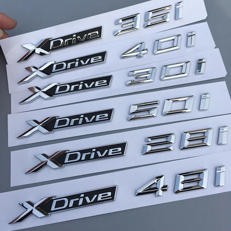1 X новая хромированная наклейка с логотипом XDrive для автомобиля Drive 20i 25i 28i 30i 35i 40i 48i