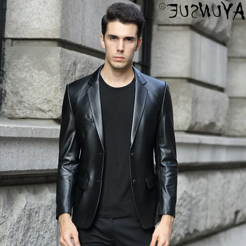 

Men Leather Jacket Clothing Autumn Coat Male Genuine Sheepskin Learther Men's Suit Casual Clothes Erkekler Ceket LXR954