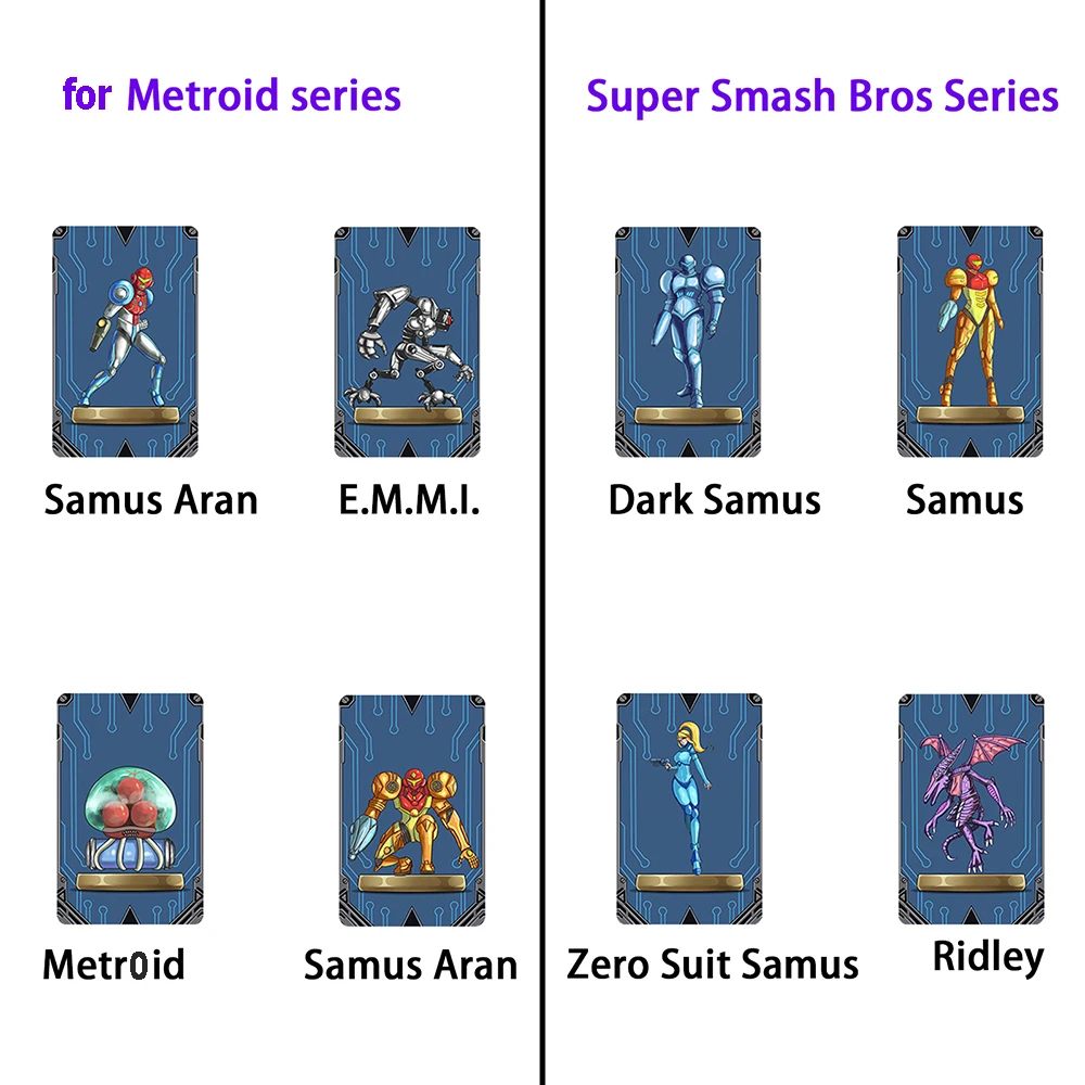 Мини-карта NFC для Metroid Dread Samus/e.m.i (последняя версия) 8 шт. Amiibo Nintendo Switch/Switch Lite/Switch OLED/Wii