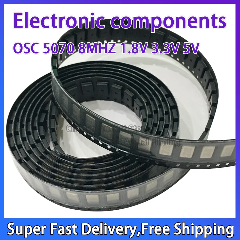 10 шт. 5070 7050 8M 8 МГц SMD чип активный кварцевый генератор OSC 4 контакта 3 В 000 X мм |