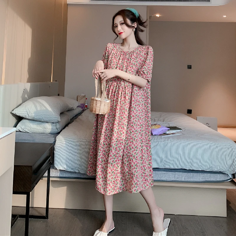 2020 Новое поступление летнее платье для беременных женщин с цветочным принтом