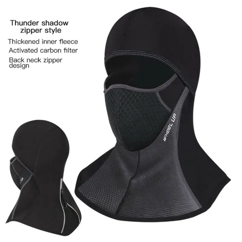 Unisex Black Windproof Thermal Fleece Neck Winter Warm Balaclava Ski Full Face Mask Hat | Аксессуары для одежды