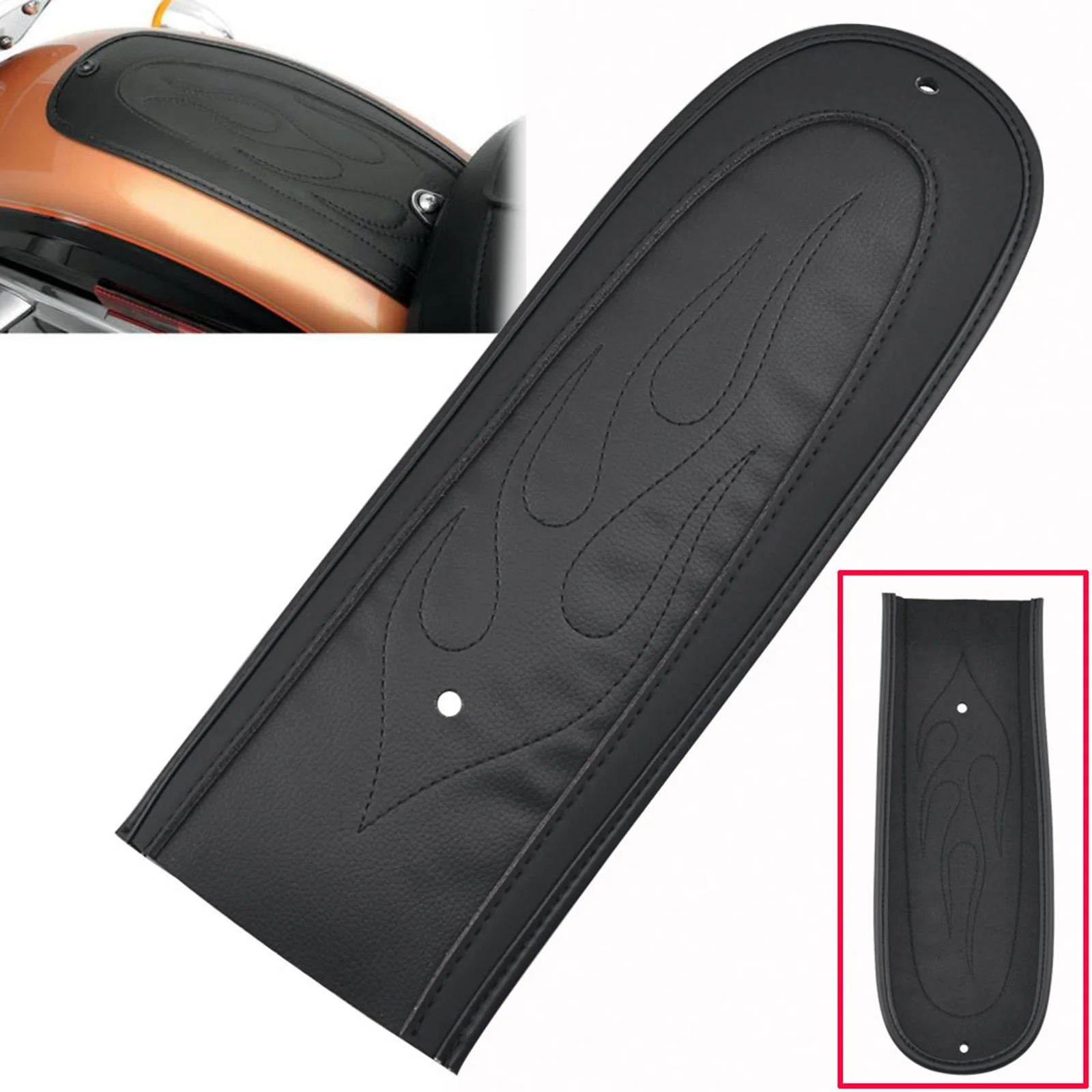 

Rear Fender Bib Pad Flame Stitch for Harley 2006-2017 Seat