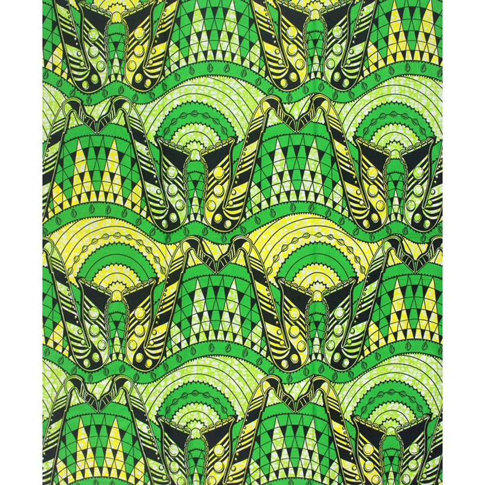 

Latest African Fabric Ankara Wax Textile/Kitenge/Pagnes for African dress 100% Cotton 6 yards YBGSW-168