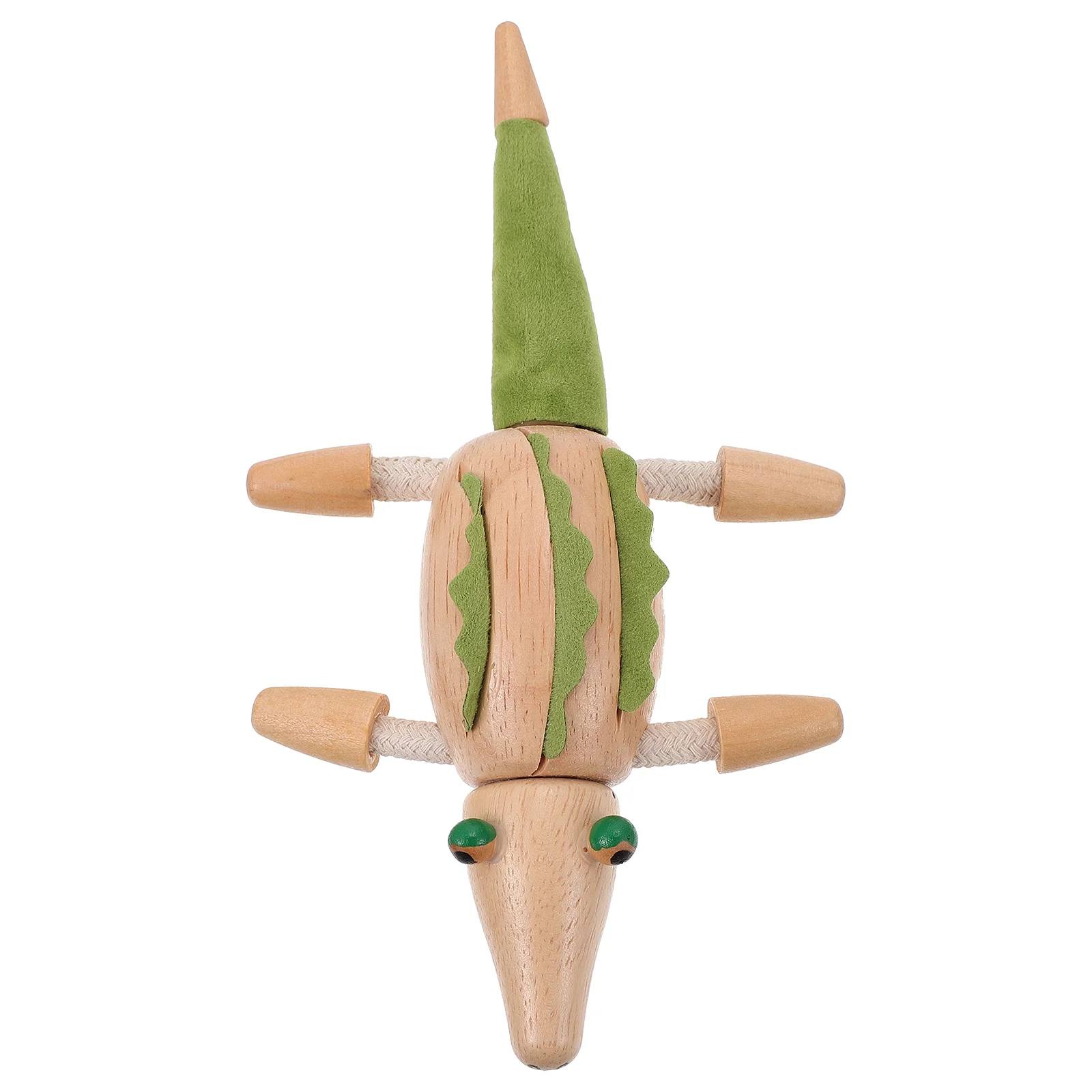 

1Pc Wooden Smooth Crocodile Decor Chic Kids Room Craft Education Teaching Prop