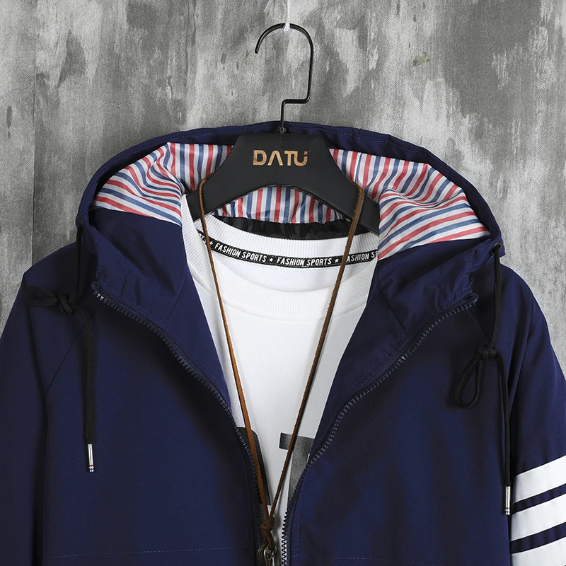 Куртка мужская Осенняя с капюшоном и длинным рукавом батальных размеров |