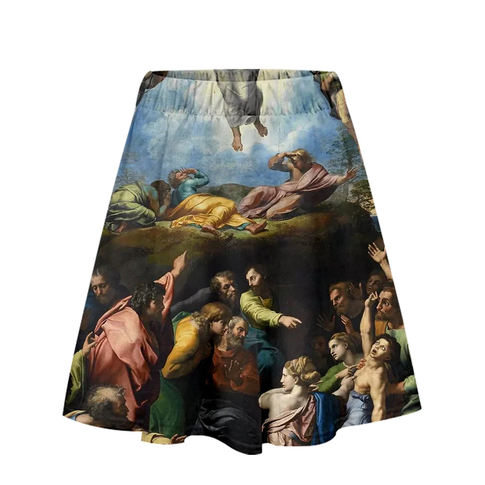 Женская юбка с принтом Повседневная Популярная в стиле Харадзюку повседневная