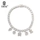 Модные украшения TBTK в стиле хип-хоп, сделай сам, ожерелье с именем багета и подвеска, теннисная цепь с надписью багет, оптовая продажа