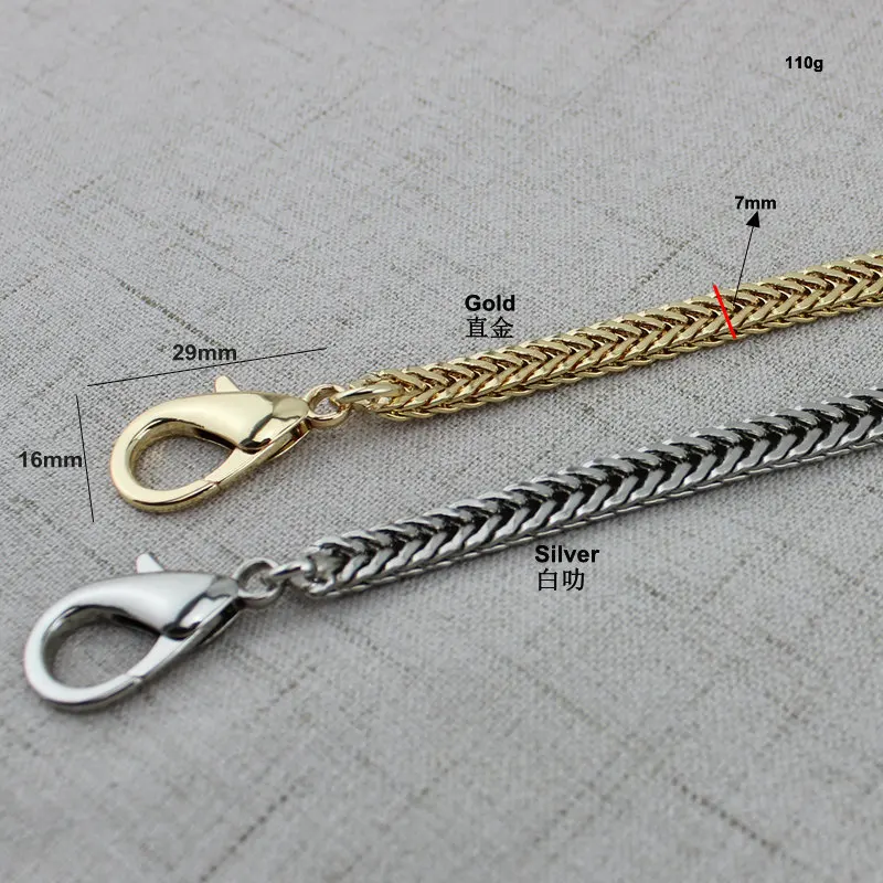 Золотая цепочка шириной 7 мм 10 шт. для замены сумок ремешков аксессуаров