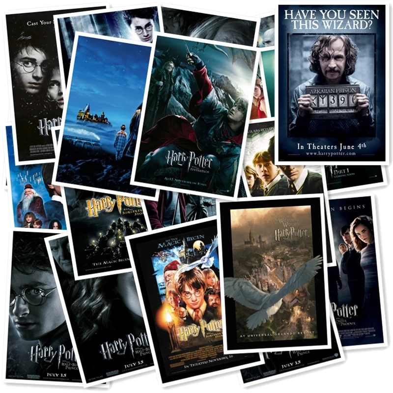 Серый Academy of Magic Potter 20/шт ПВХ серии наклейки классический креативный дизайн коллекция подарок высокое качество печати - Цвет: Серый