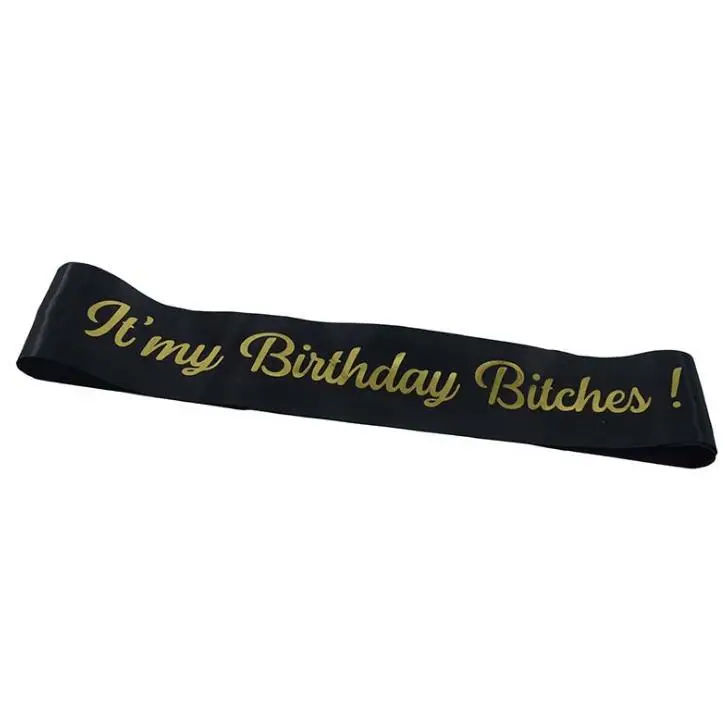 1 шт. Милая Золотая блестящая надпись It's My Birthday Bitches забавная фотография для
