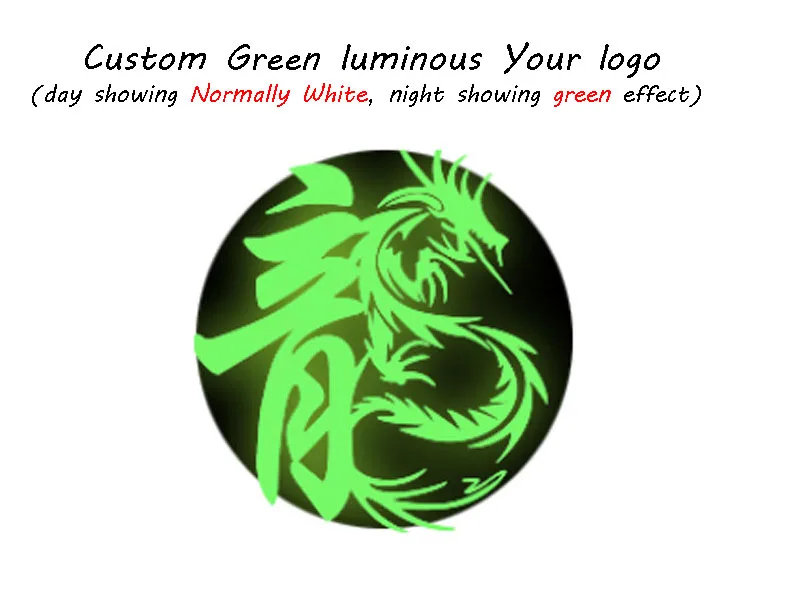 white to green 10 шт. ПУ светится в темноте теплопередача Винил Железный на футболке Пользовательский логотип светящаяся теплопередача-пленка светится в темном виниловом принте - Цвет: white to green