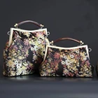 Винтажные классические сумки с цветочным принтом и замком, женская сумка через плечо на цепочке, новые женские сумочки, кошельки, 2021