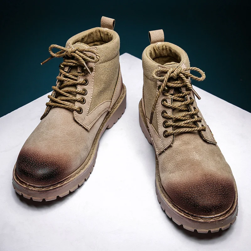 Новые Теплые зимние мужские ботинки ботильоны из натуральной кожи Мужская