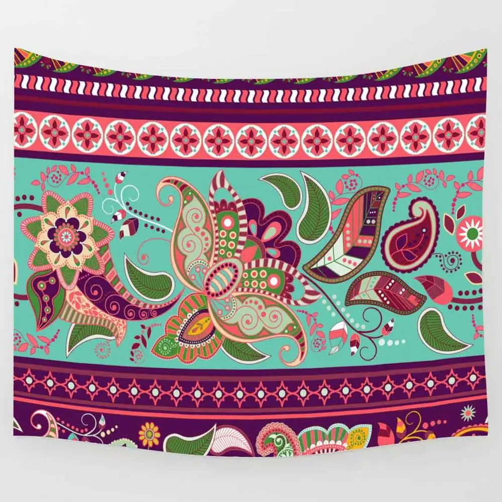 Simsant Mandala Tapestry Feather Trippy Colorful Tree Art Wall Hanging Tapestries for Living Room Bedroom Home Blanket Decor | Дом и сад