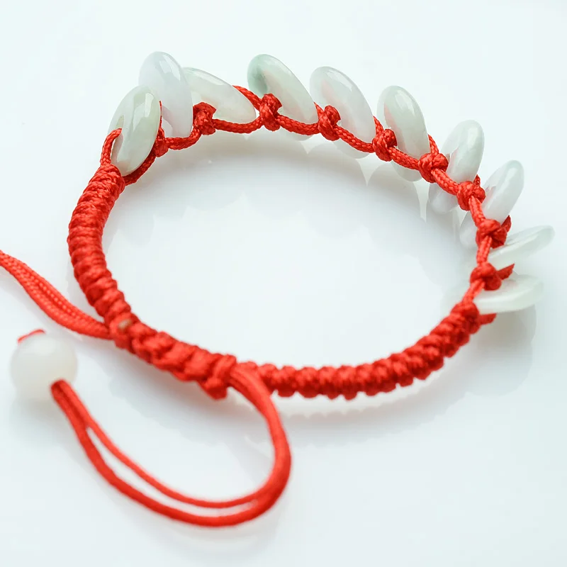 Природный Товары изумрудно Ping An пряжки браслет Аутентичные бирманский нефрита