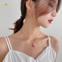 female chain pendant collocation clothing creative small frog shaped rose gold birthday gift temperament ladies simple jewelry