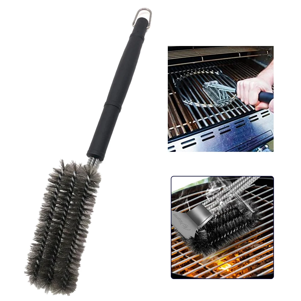 

Kitchen Accessories BBQ Grill Barbecue Kit Cleaning Brush Stainless Steel Cooking Tools Wire Bristles Cleaning Brushes