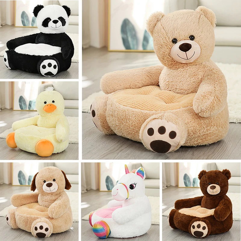 

Cartoon Lovely Teddy Bear Panda Unicorn Duck Kids Sofa Chair Plush Toys Seat Baby Nest Sleeping Bed Adult Pillow Stuffed Cushion