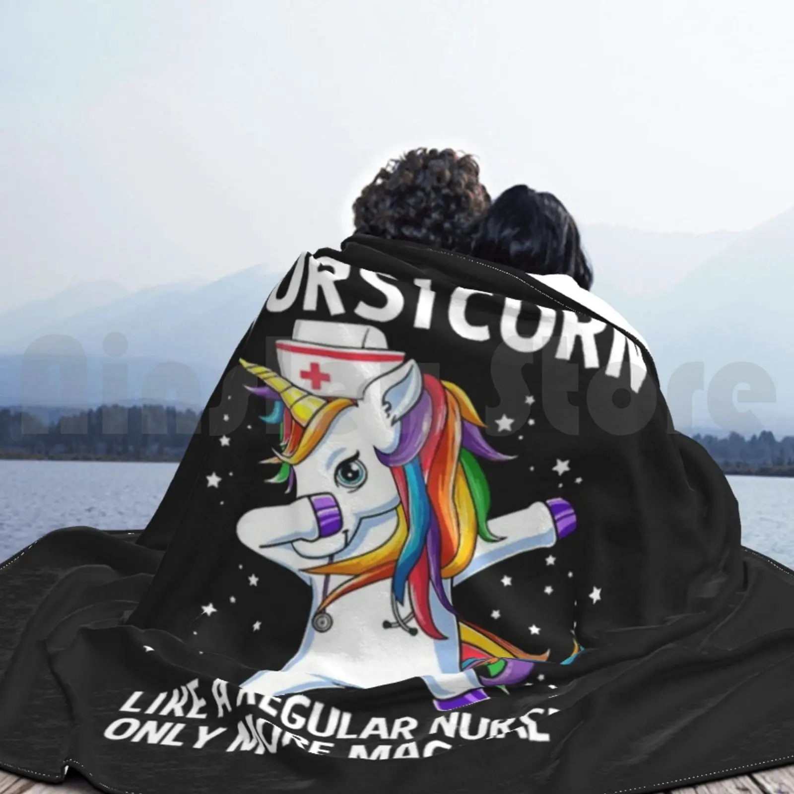 Забавное одеяло Dabbing в виде единорога для медсестры супер мягкое теплое тонкое