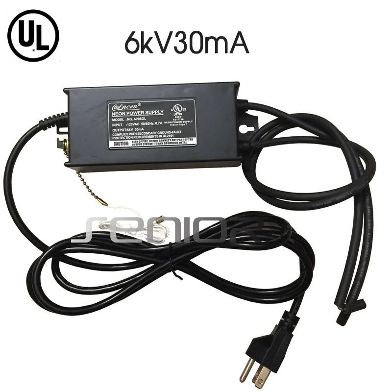 6kV30mA 65W UL сертификация неоновый знак трансформатор источник питания светильник