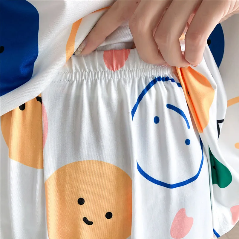 Женская пижама с длинным рукавом свободная мультяшным принтом обхват груди 170 см