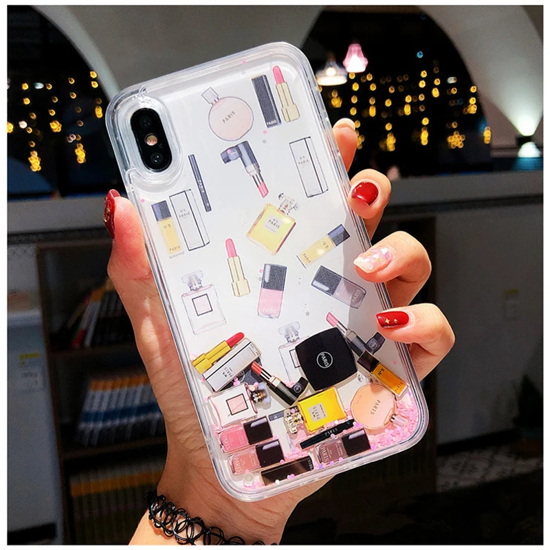 Heyytle чехол сверкающий с блестками для 7 Plus 8 6 6s динамичный жидкий песок Чехлы iPhone X