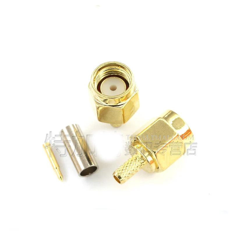 20pcs/Lot SMA-J-1.5 Male Adapter Plug Connector RF Coaxial Crimp For RG178 Cable