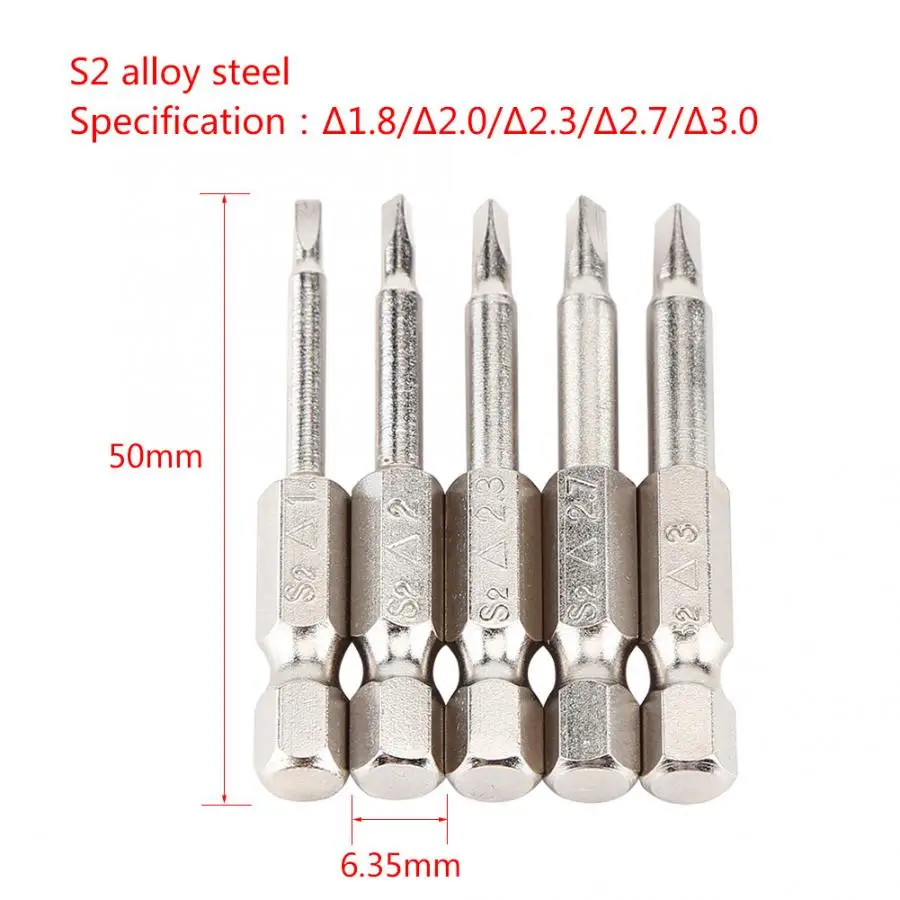 5 шт. отвертка бит 1/4 &quotШестигранным хвостовиком Треугольники насадки для