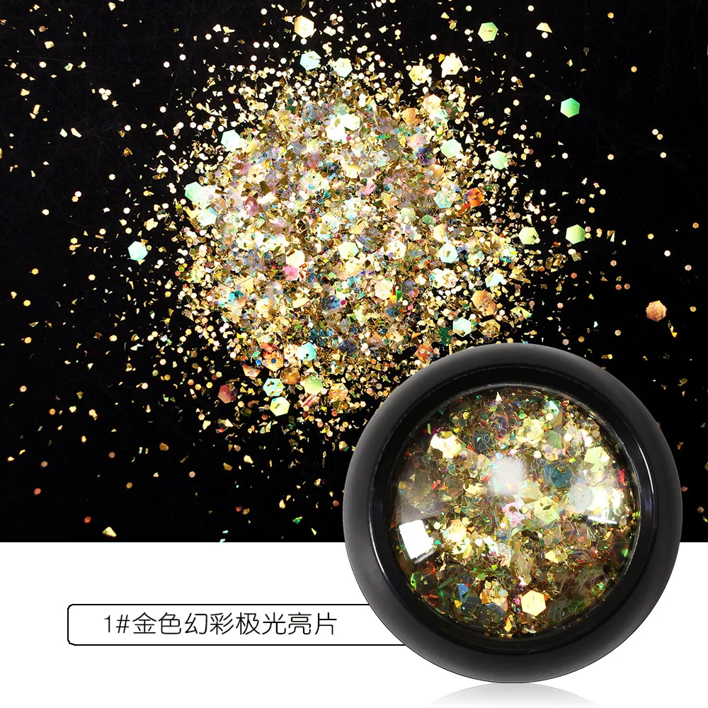 Макияж Блеск Тени для век хлопья Блестящий 3d Цвет яркая корейская косметика