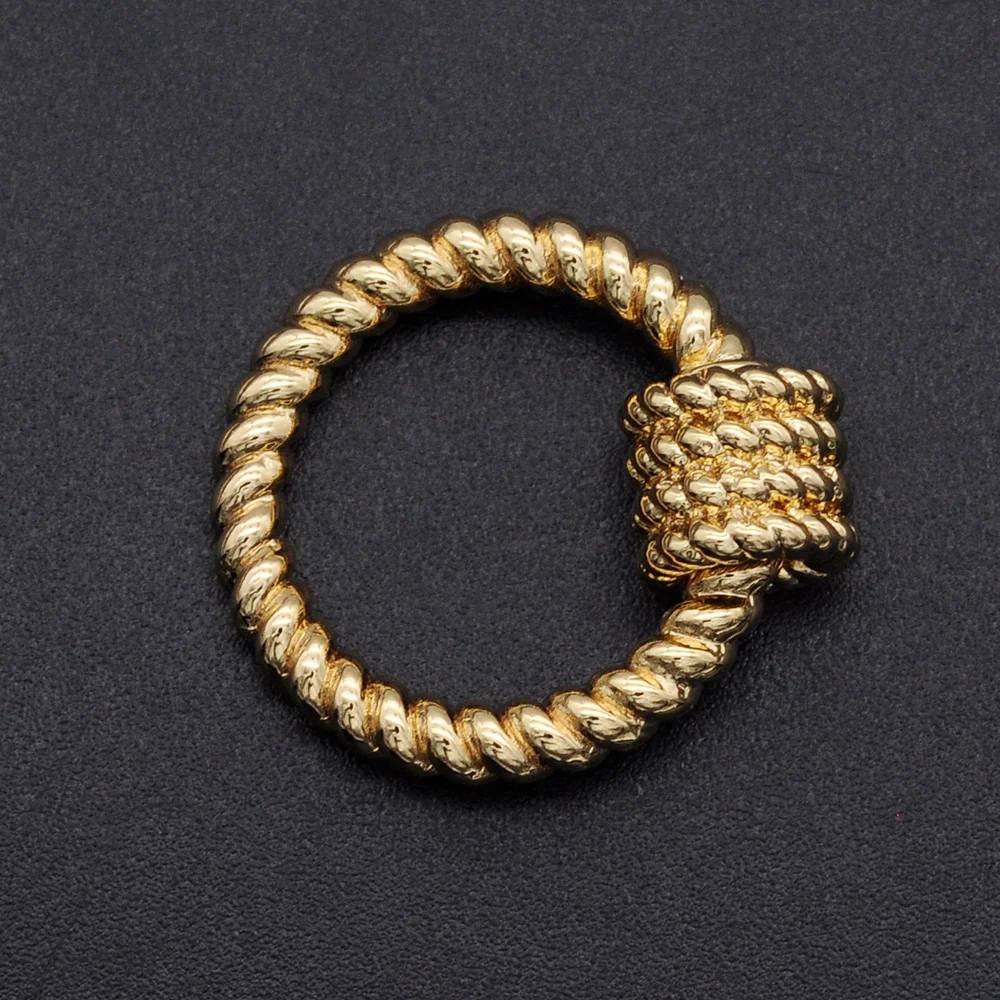 

24mm Round Rope Spiral Lock Hook diy Jewelry Clasp Wholesale Fashion Jewellery Locks Factory Sale Necklace Making Locks
