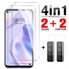 4-в-1 защитная пленка из закаленного стекла для Huawei Nova 6 SE Nova 7 SE защита для экрана для Huawei V30 V30 Pro P40 Lite 5G объективов для камеры телефона