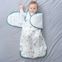 four seasons newborn baby swaddled sleeping bag gauze bamboo cotton baby wrap blanket anti kick quilt for infants