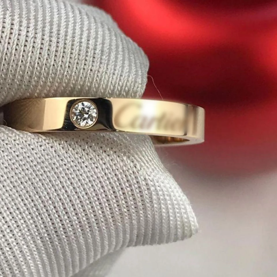 Кольца из нержавеющей стали для мужчин и женщин брендовые Свадебные украшения с