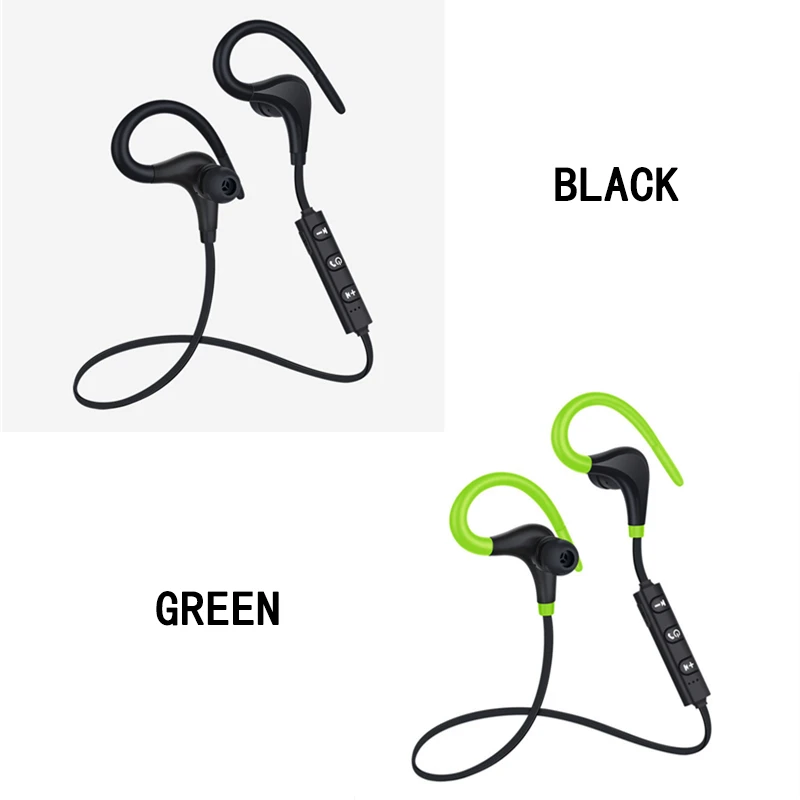 Bluetooth наушники-вкладыши беспроводные наушники IPX5 водонепроницаемые наушники Спорт бас гарнитура с микрофоном для iPhon xiaomi phone - Цвет: Black and green